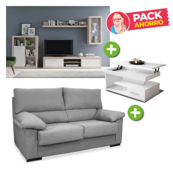 Pack ahorro salón Hortaleza - Mueble de salita de estar +...