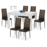 Conjunto mesa y 6 sillas comedor Candanchú