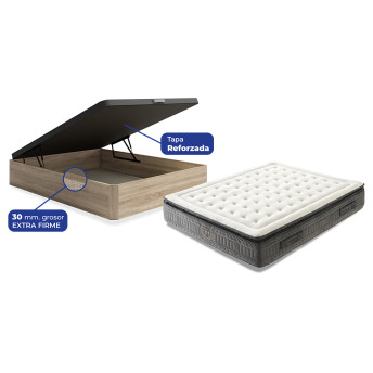 Conjunto canapé sonoma y colchón Imperium 150x190