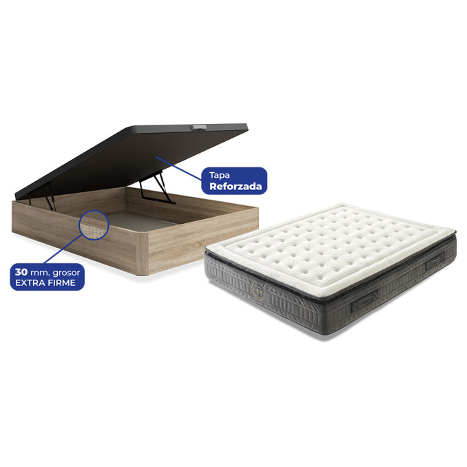 Conjunto canapé sonoma y colchón Imperium 150x190