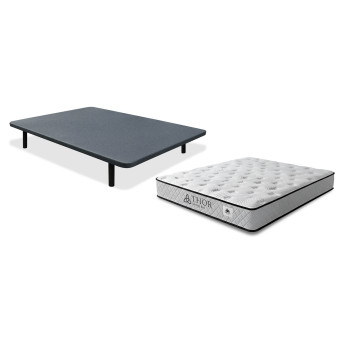 Pack base tapizada y colchón Thor 90x190
