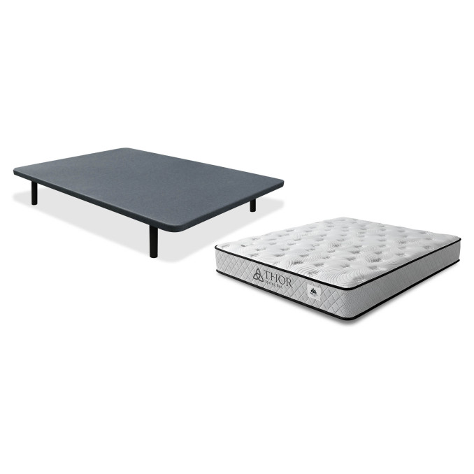 Pack base tapizada y colchón Thor 90x190