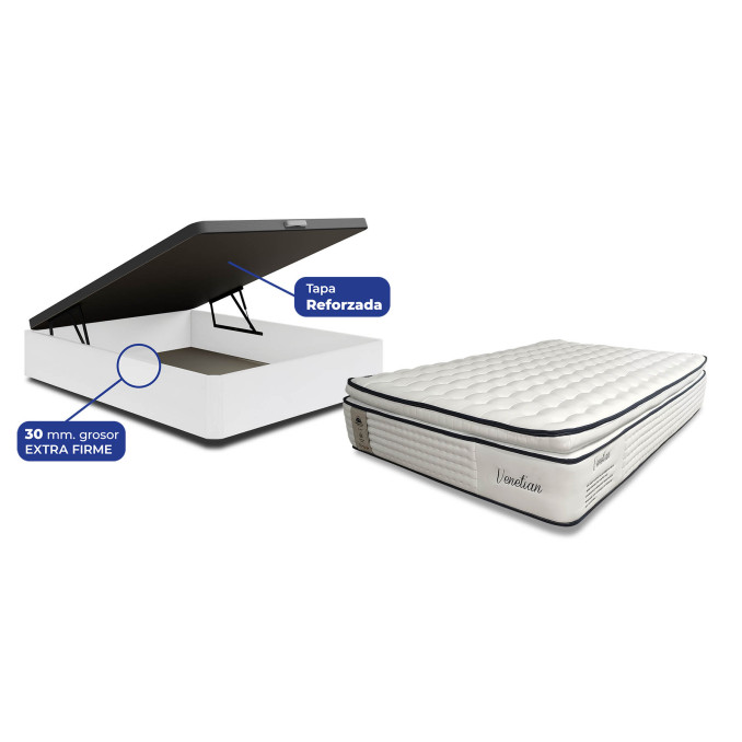 Conjunto canapé y colchón Venetian 150 x 190