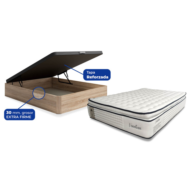 Conjunto canapé cambrian y colchón Venetian 150...