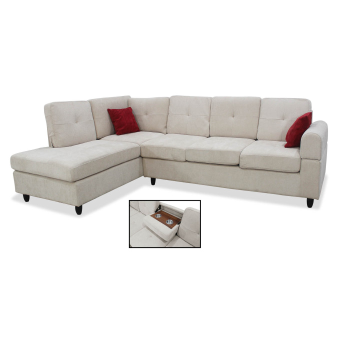 Sofá rinconera izquierda chaiselongue Cornell...