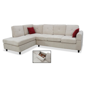 Sofá rinconera izquierda chaiselongue Cornell 245 cm