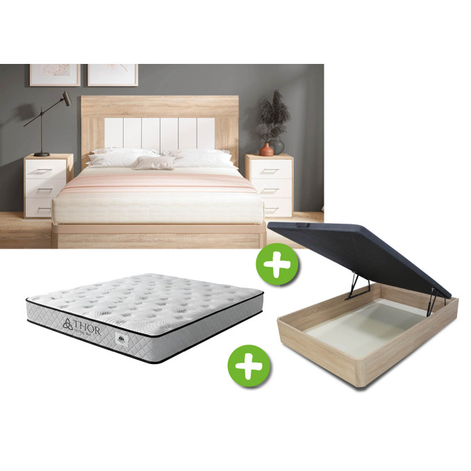 Pack Dormitorio 135x190 Getafe - Cabecero + 2...