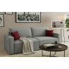 Maxi sofá cama tres plazas beige gris 227 cm
