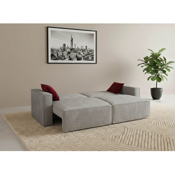 Maxi sofá cama tres plazas beige gris 227 cm