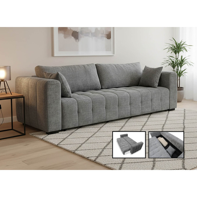 Maxi sofá cama Dolce 235 cm con arcón abatible