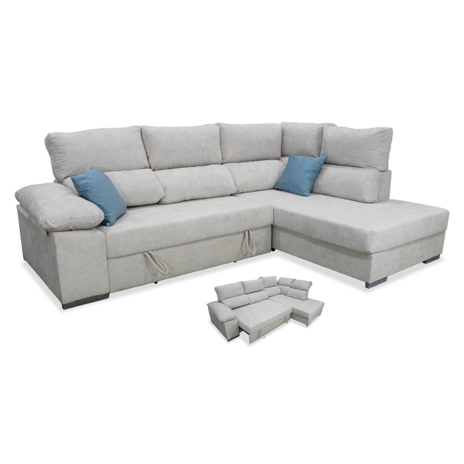 Sofá cama rinconera Italia derecha 280 cm.