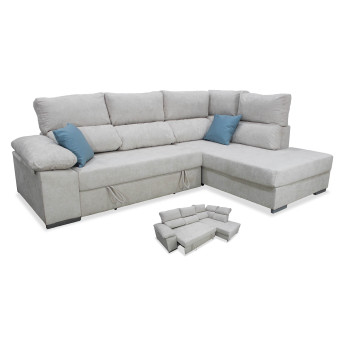 Sofá cama rinconera Italia derecha 280 cm.