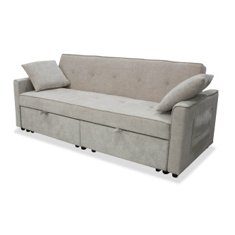Sofá chaise longue cama Jimi beige 190 cm