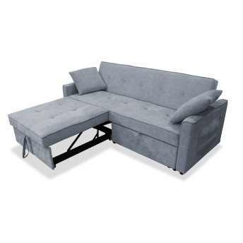 Sofá chaise longue cama Jimi gris 190 cm