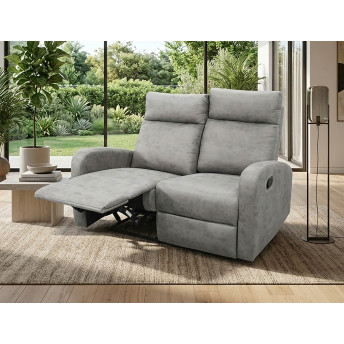 Sofá relax dos plazas Giulia 126 cm color gris