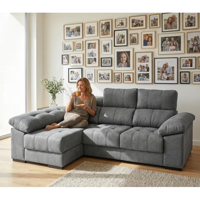 Sofá chaise longue izquierda 280 cm Imola
