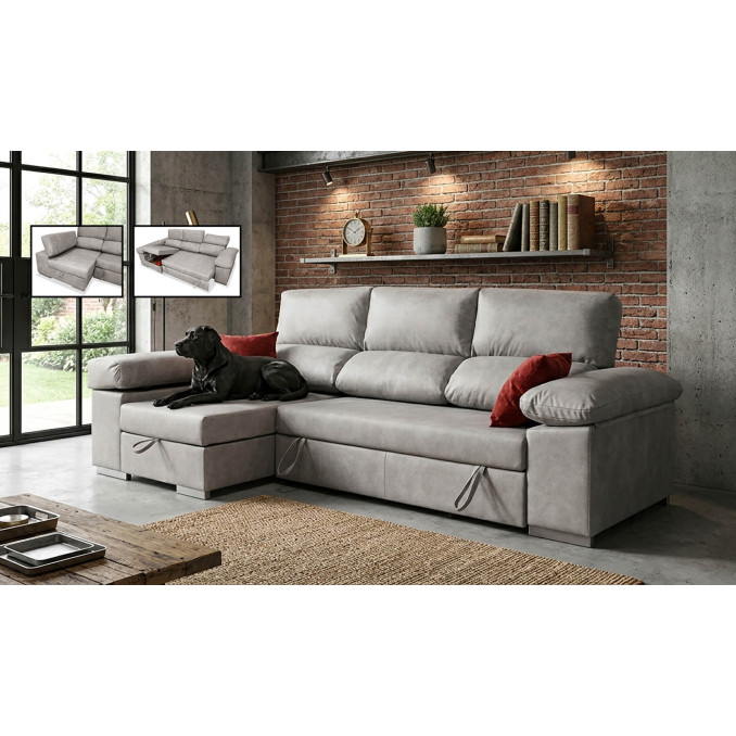 Sofá cama chaise longue izquierda Supreme 285 cm