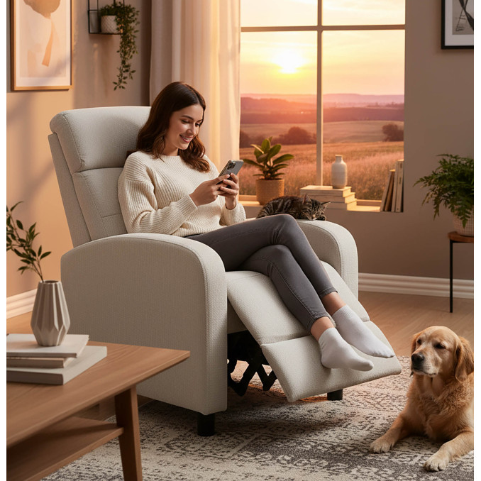 Sillón relax Boom Hawai beige