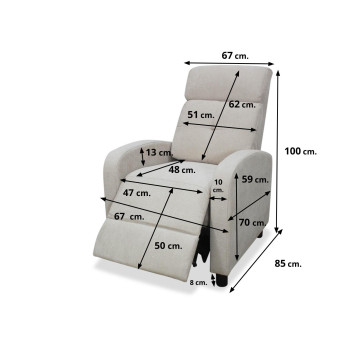 Sillón relax Boom Hawai beige