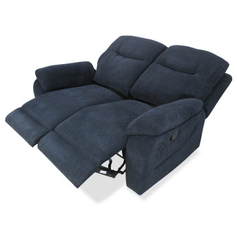 Sillón Relax dos plazas Módena dark blue 155 cm