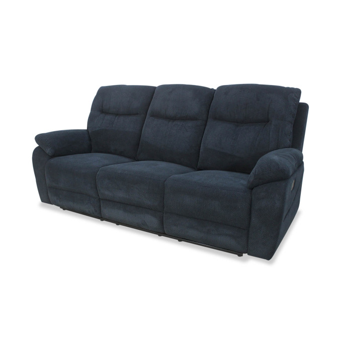 Sillón Relax tres plazas Módena dark blue 213 cm