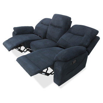 Sillón Relax tres plazas Módena dark blue 213 cm