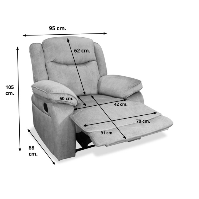 Sillón relax reclinable Justin