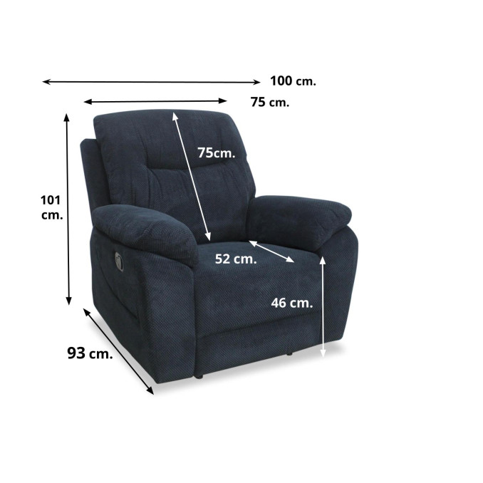 Sillón Relax Módena dark blue