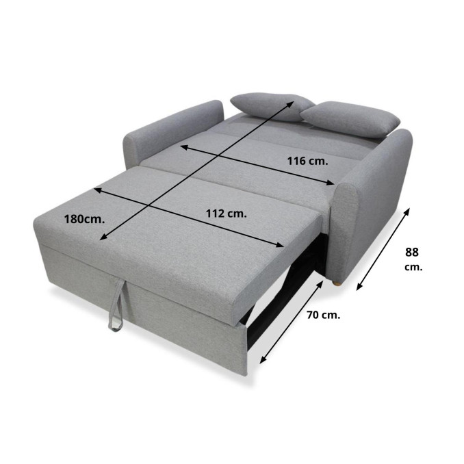 Sofá cama apertura clic clac Austral 146 cm