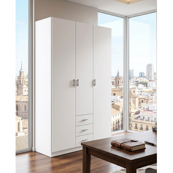 Armario 3 puertas Abenuj blanco