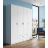 Armario 4 puertas Abenuj blanco