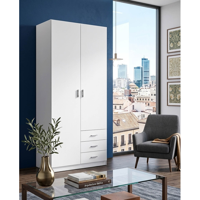 Armario 2 puertas Abenuj blanco