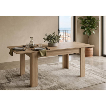 Mesa comedor extensible Bass naturale 140x90 cm.