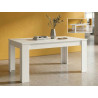 Mesa comedor extensible Bass blanco 140x90 cm.
