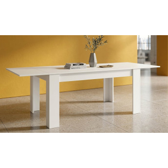 Mesa comedor extensible Bass blanco 140x90 cm.
