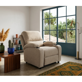 Sillón relax siesta Pushback beige