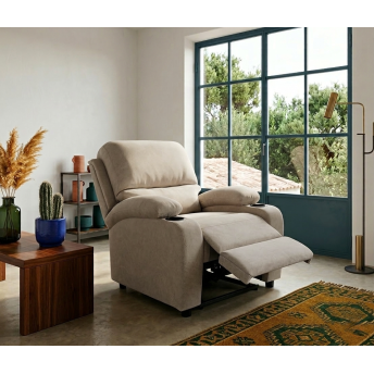 Sillón relax siesta Pushback beige