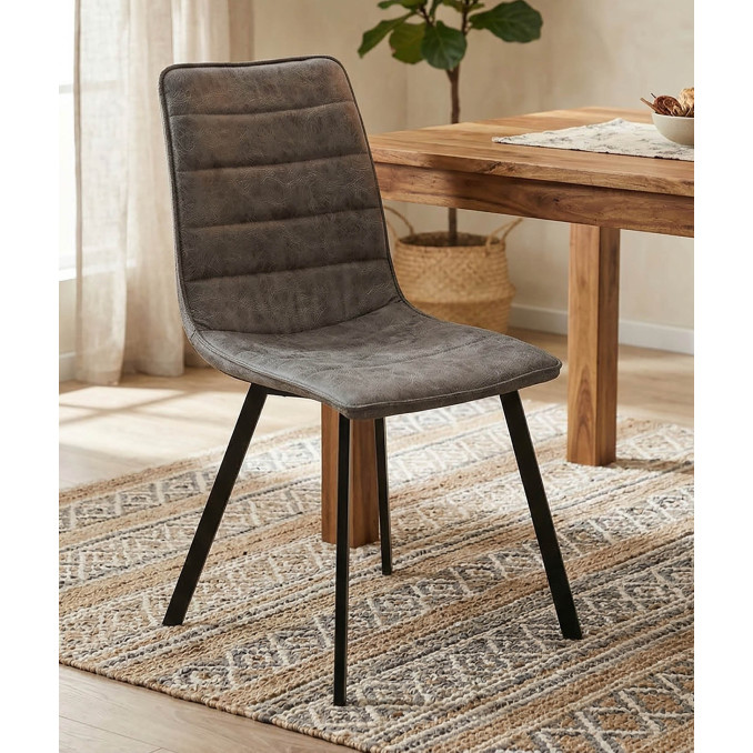Silla comedor Berta gris cemento