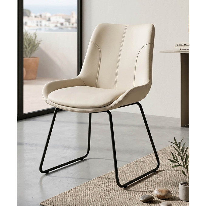 Silla beige Elise