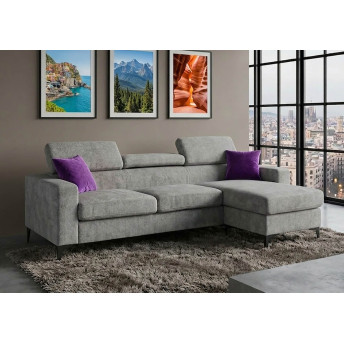 Sofá chaise longue Fido gris 220 cm