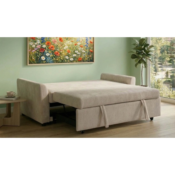 Sofá cama 2 plazas Fleming beige 140 cm