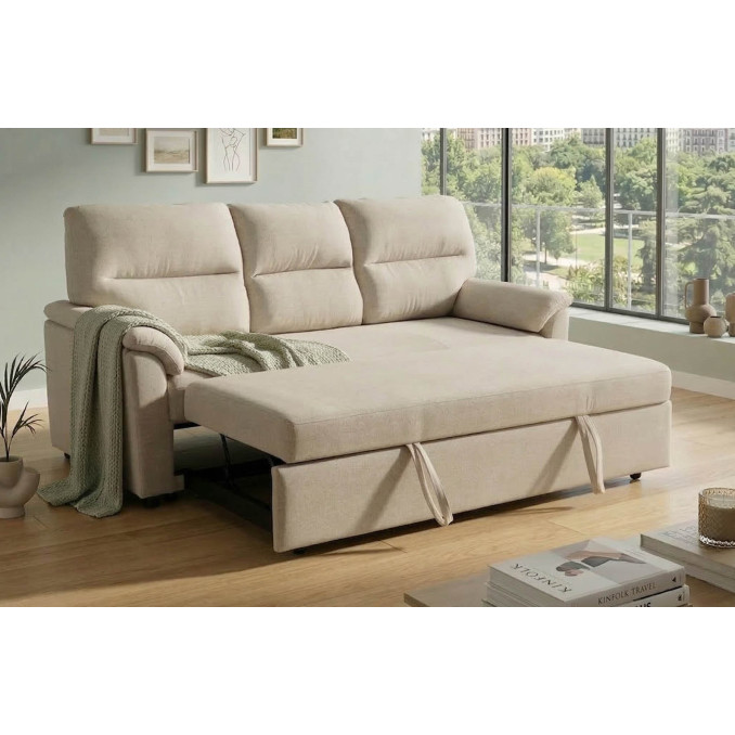 Sofá cama 3 plazas Fleming beige 200 cm
