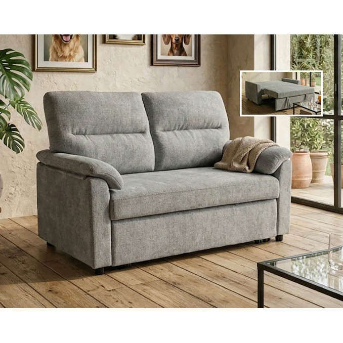 Sofá cama 2 plazas Fleming gris 150 cm
