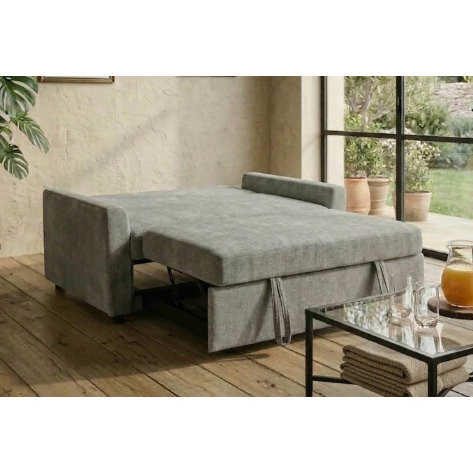 Sofá cama 2 plazas Fleming gris 140 cm