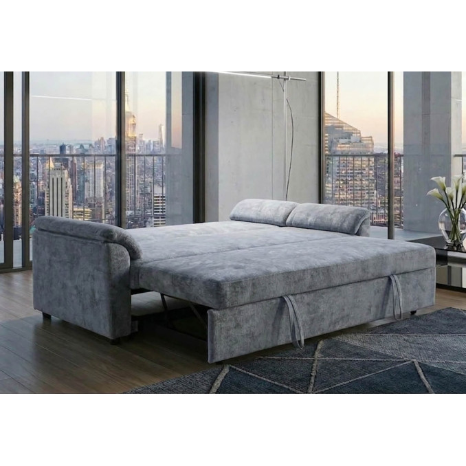Sofá cama 3 plazas Fleming gris 200 cm