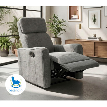 Sillón balancin relax Kardashian gris