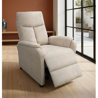 Sillón relax Cloe beige apertura de empuje