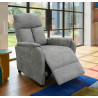 Sillón relax Cloe gris apertura de empuje