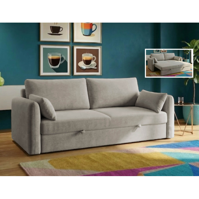 Maxi sofá cama tres plazas Brooklyn beige 210 cm