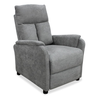 Sillón relax Cloe gris apertura de empuje